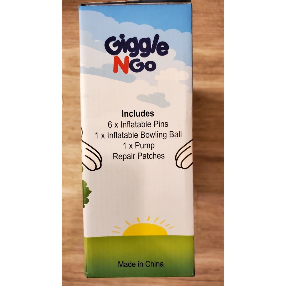 Giggle N' Go Inflatable Giant Bowling Game, New Sealed In Box - Picture 5 of 5